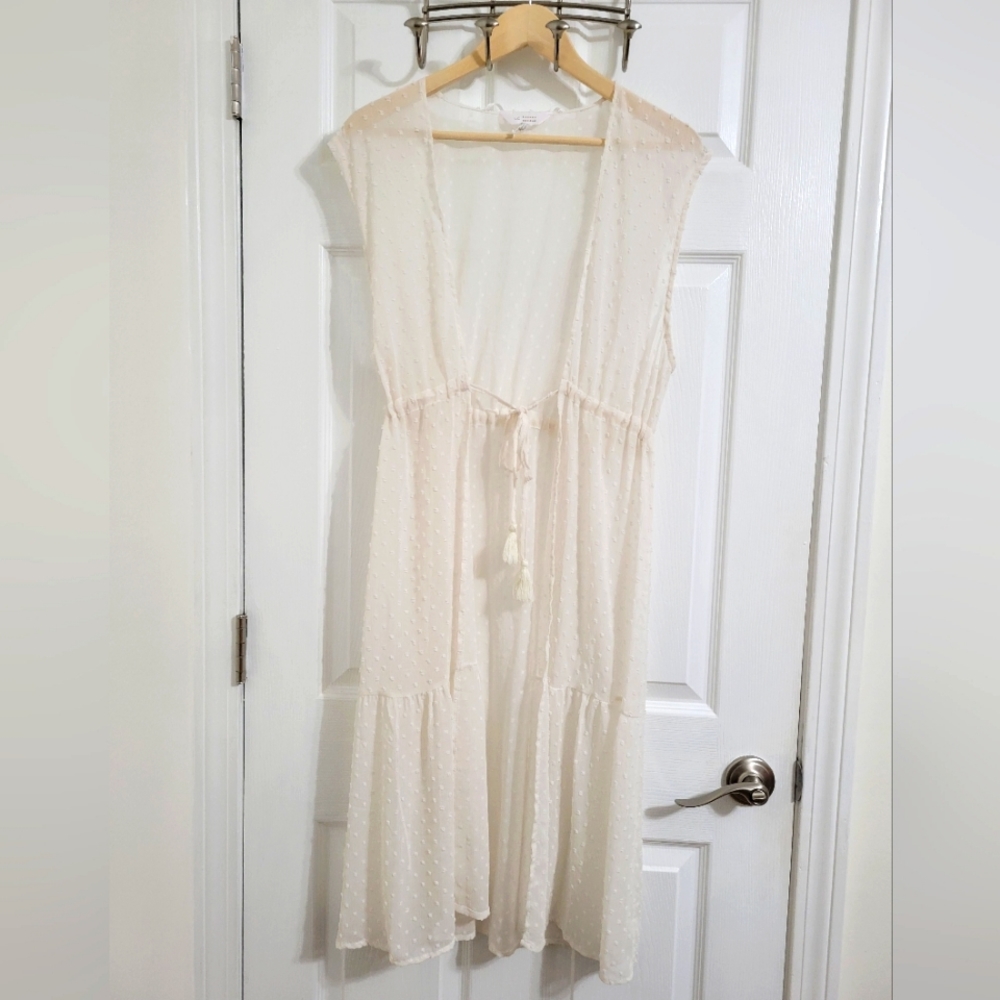 Women's Off White Loose Coverup